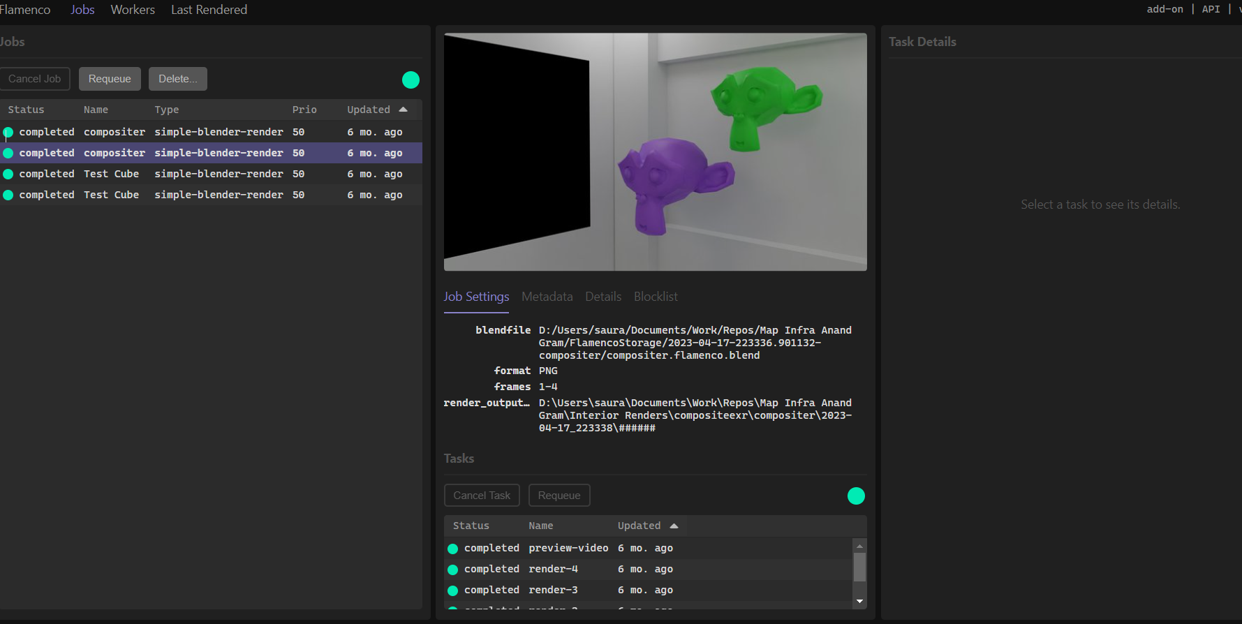 Blender Rendering Farm with Job queue automations and fetching from Airtable